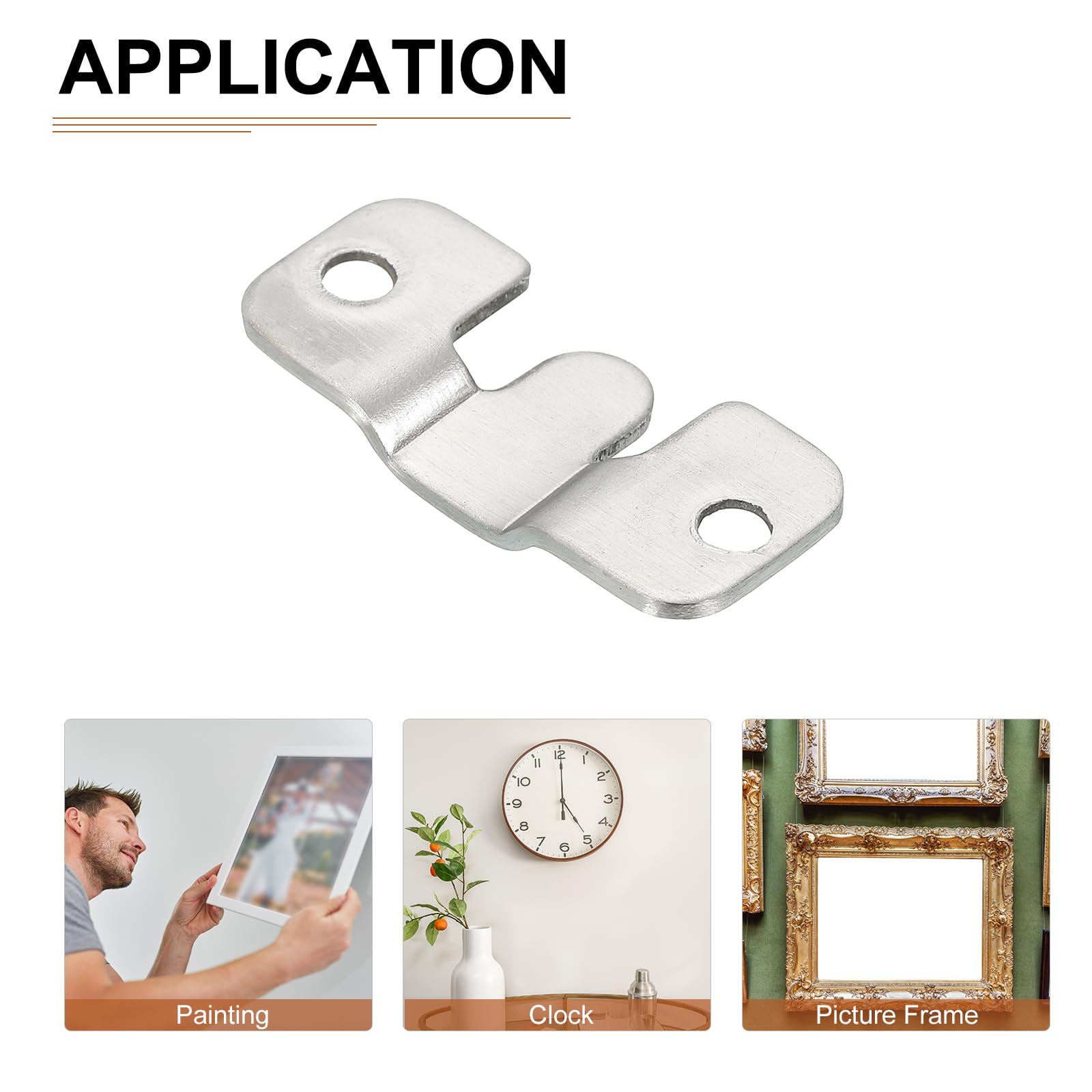 DTGN 44x19mm Picture Hangers Flush Mount Bracket, 20Pcs - Image 4