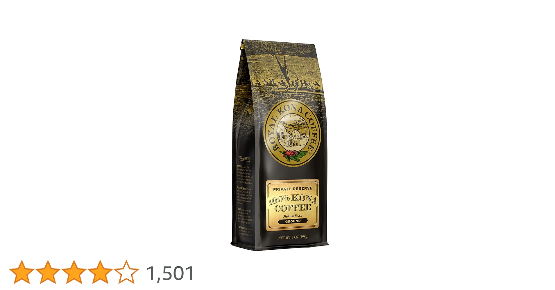 Amazon | ロイヤルコナ 100%コナ 7oz (198g) 挽き粉用 | Royal Kona