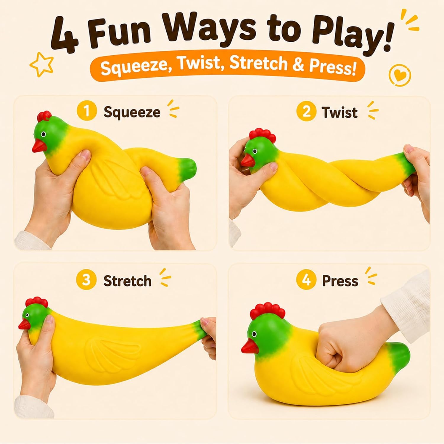 Jumbo Squishy Squeeze Toy, Giant Soft Slow Rising Fidget Sensory Toy image 2