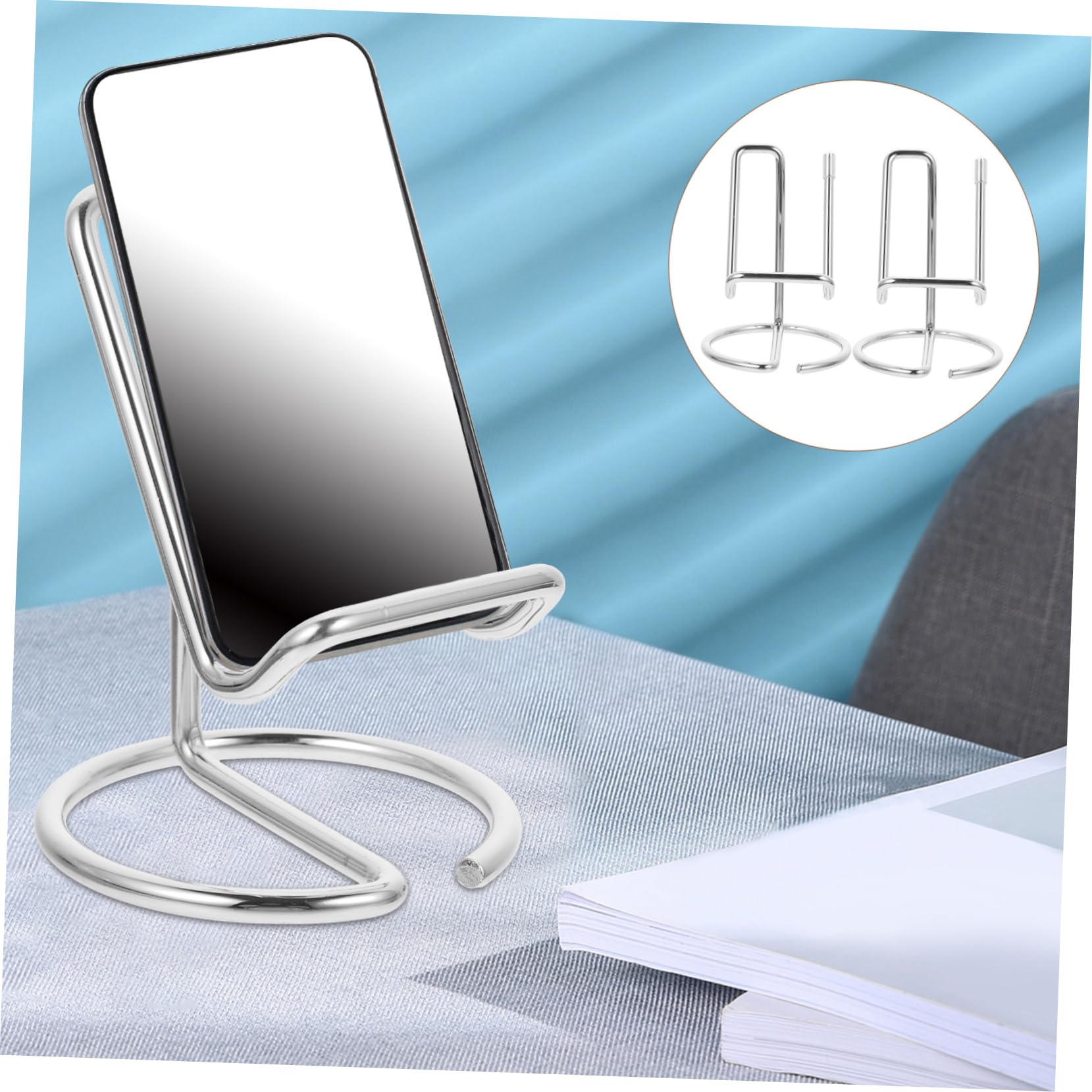 2piezas Soporte De Teléfono Móvil De Estable y Ergonómico para Escritorio Organizador De Oficina Compatible Tablets y Smartphones Paquete
