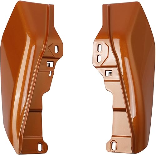 HR3 Deflectores de aire de marco medio de whisky ámbar a juego compatibles con Harley Touring Road King 2009 y posteriores, Road Glide, Street