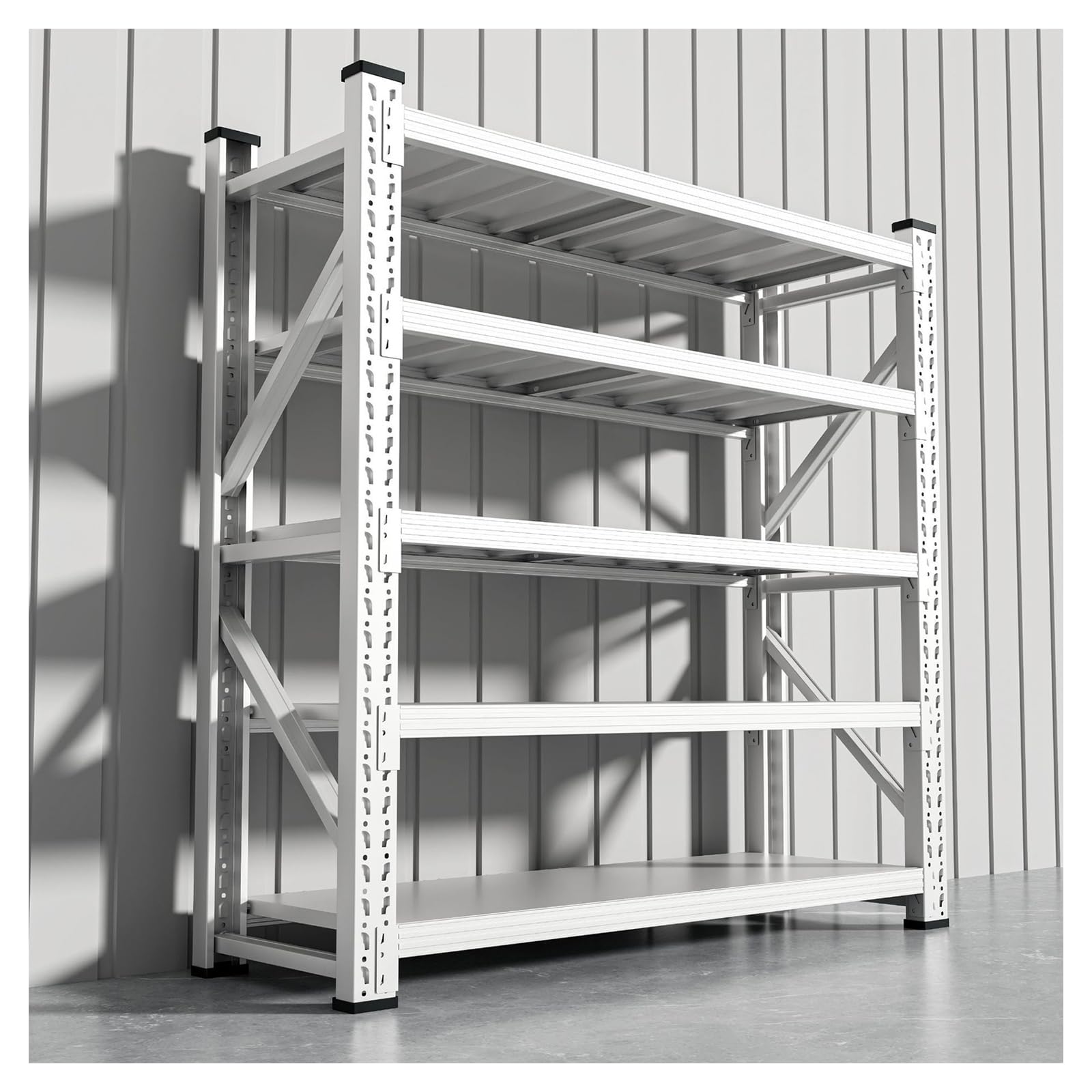 Etagere Garage Etagere Rangement RéGlable Etagere Charge Lourde Etagere Rangement Cuisine éTagèRe Rangement Garage 5 Tier H 160cm L 80* W50 cm