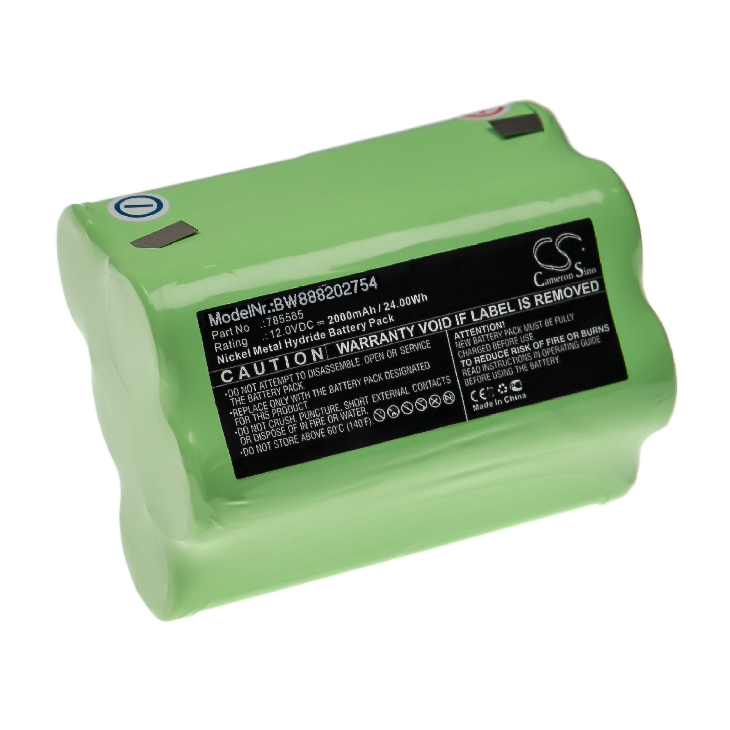 vhbw Batterie Compatible avec Scales TESTUT T62 Type B250 Outil de Mesure (2000mAh, 12V, NiMH)