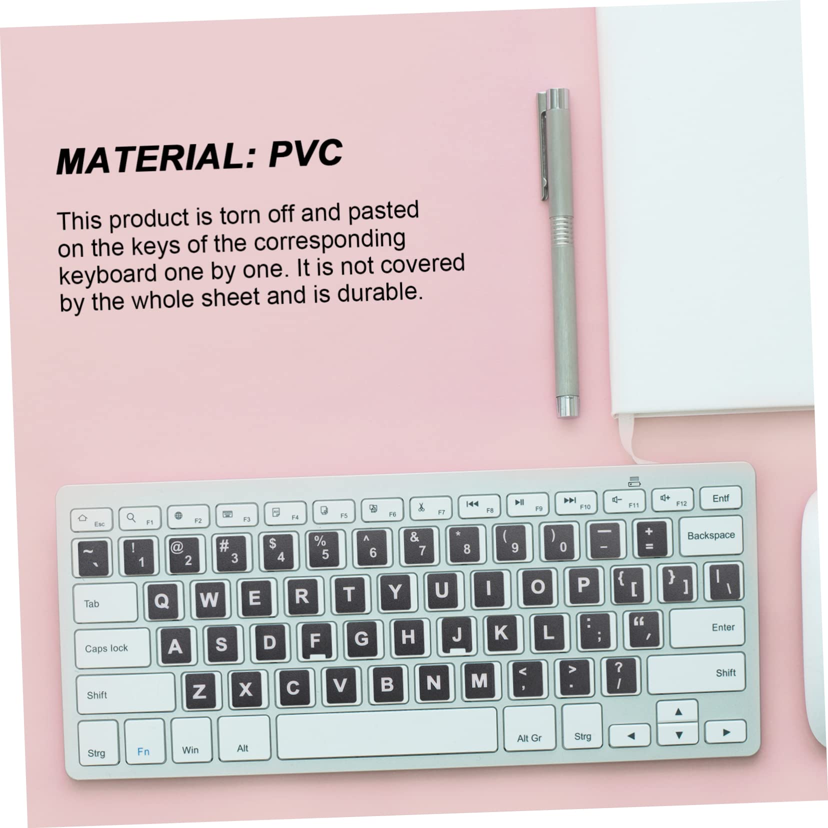 Mikikit 80stücke Teiliges Tastaturaufkleber Mehrsprachige Selbstklebende Aufkleber Für Englisches Tastaturlayout Einfach Anzubringen Für Sprachlerner Auffrischung Abgenutzter Tasten