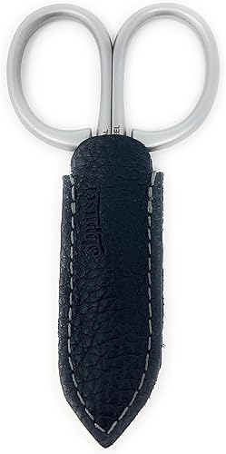 Miniatura 7 de SHPITSER - Tijeras profesionales para uñas y cutículas, herramientas de manicura de acero inoxidable de lujo en estuche de cuero genuino fabricado