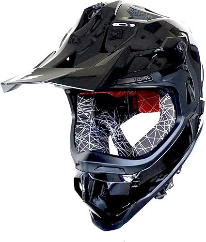 Miniatura 8 de 1Storm Casco de motocross para adultos, cuatrimoto, motocross, BMX MX, casco de montaña, estilo de pista JH601