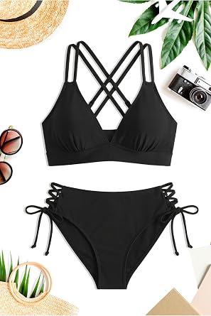 Yonique Women's Bikini Set Two Piece Swimsuit Push Up Bathing Suit