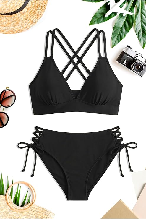 Yonique Women's Bikini Set Two Piece Swimsuit Push Up Bathing Suit