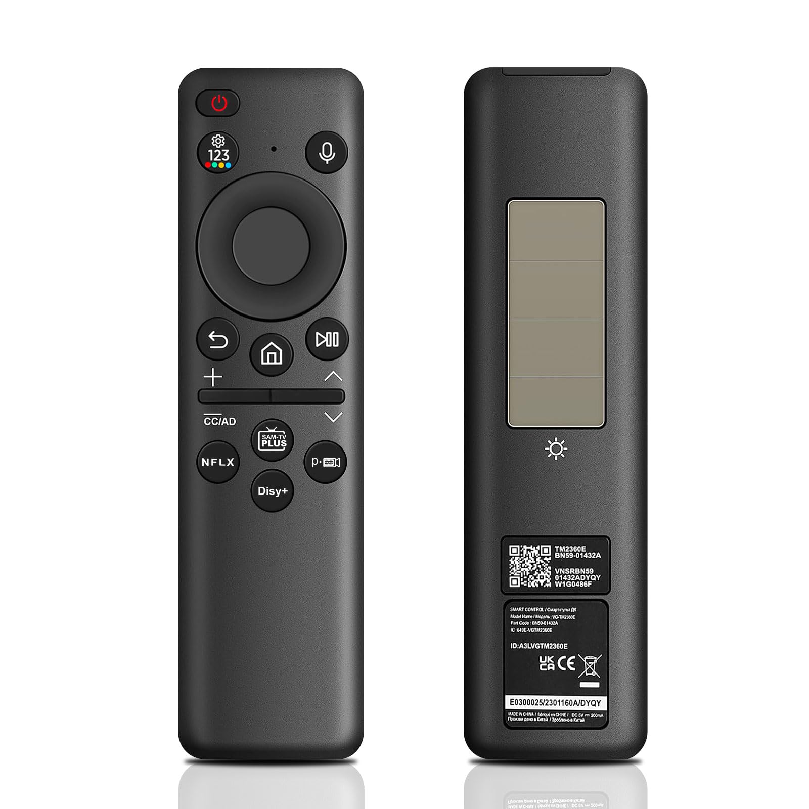 Telecomando di ricambio per Samsung, BN59-01432A Telecomando solare con comando vocale per Smart TV Samsung, telecomando universale per TV Samsung compatibile con Samsung