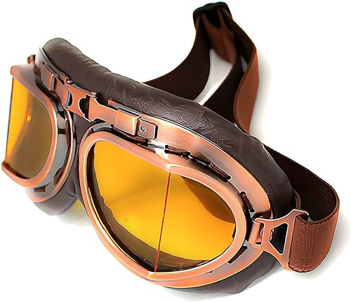 Miniatura 8 de Anteojos de seguridad para motociclismo, motonetas, medio casco clásico para Vespa, estilo aviador, plegable con lentes transparentes