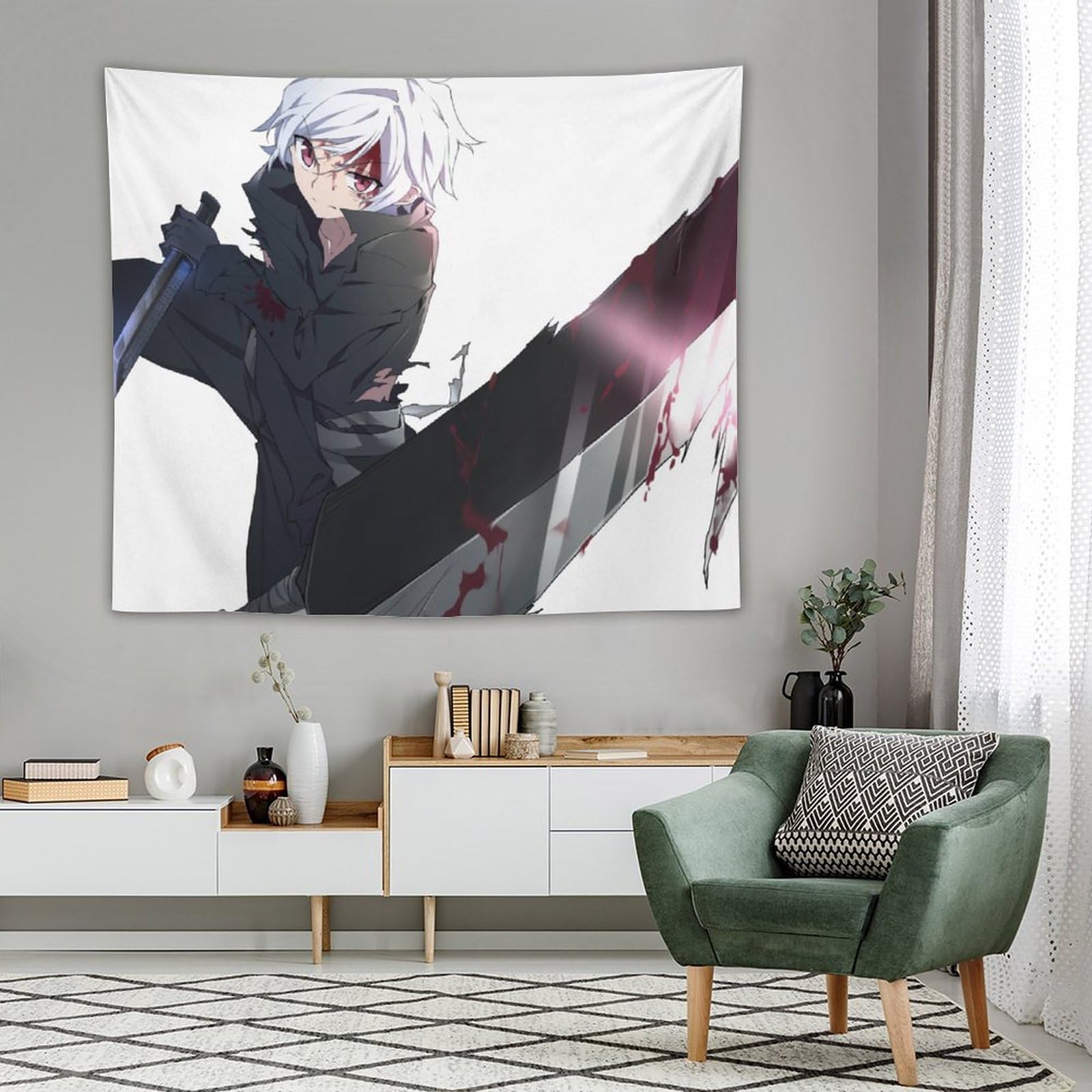 Amazon.co.jp: タペストリー ダンまち ベル・クラネル 大判 おしゃれ