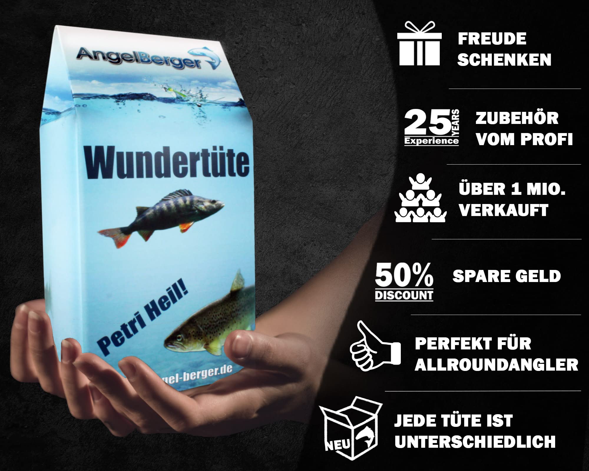 Angel-Berger Wundertüte Angelset Angelzubehör Kleinteile