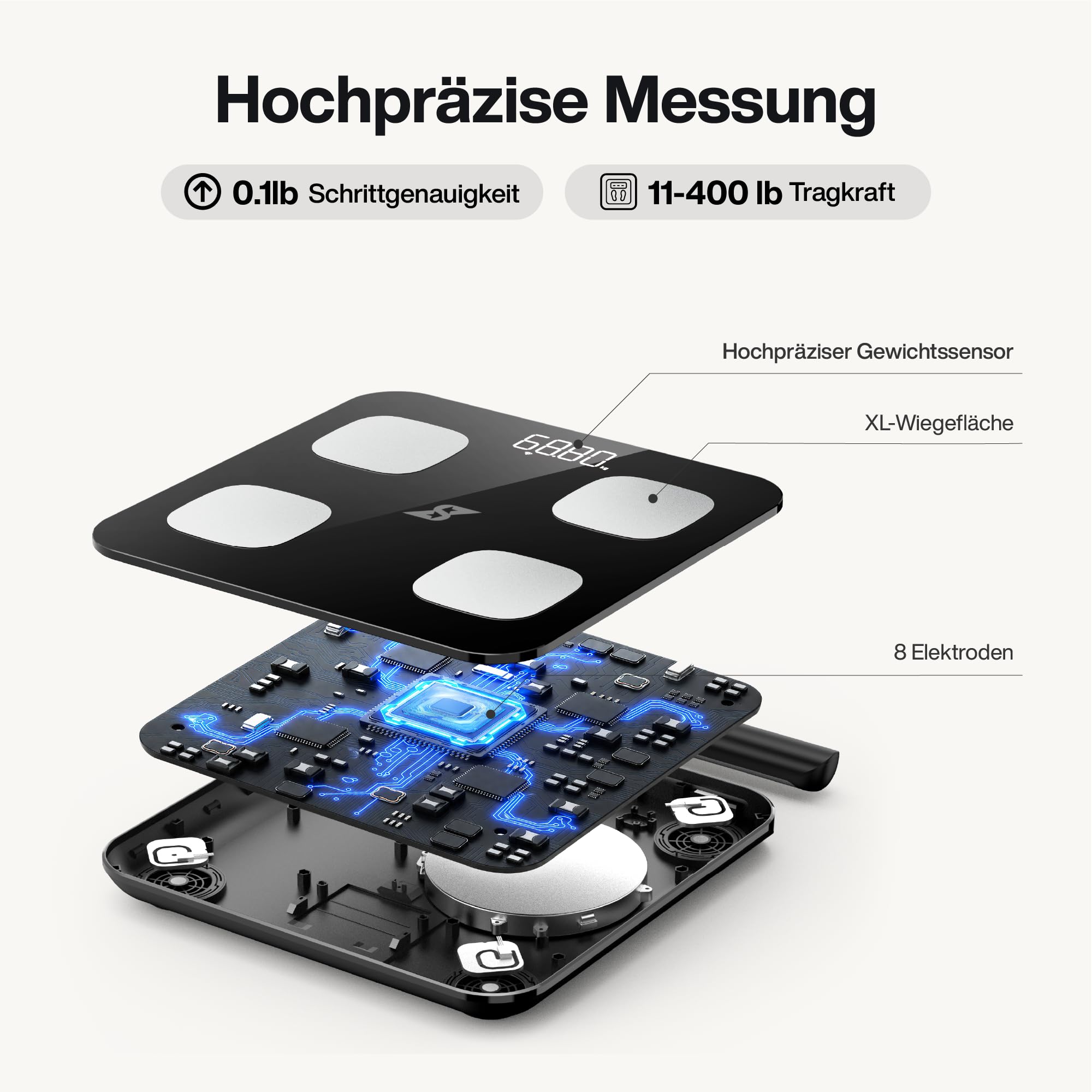 Speediance Smart Scale – WLAN-fähige Körperanalysewaage für tägliches Fortschritts-Tracking