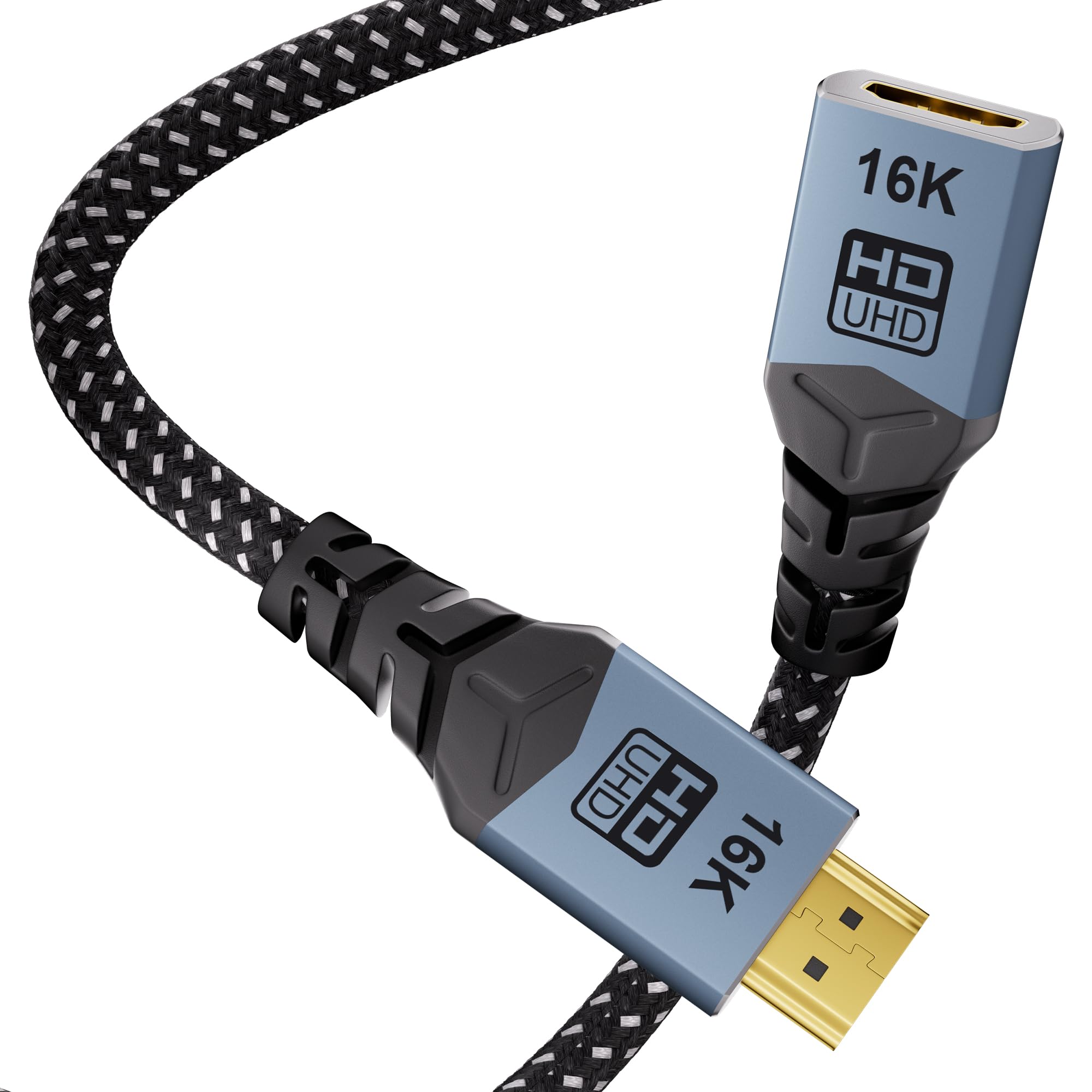 96Gbps Ultra HD 16K HDMI Extension Cable 1M, 8K@60Hz/120Hz 4K@240Hz/480Hz with Dynamic HDR, Male to Female Adapter, Universal for Audio & Video Devices-image-16