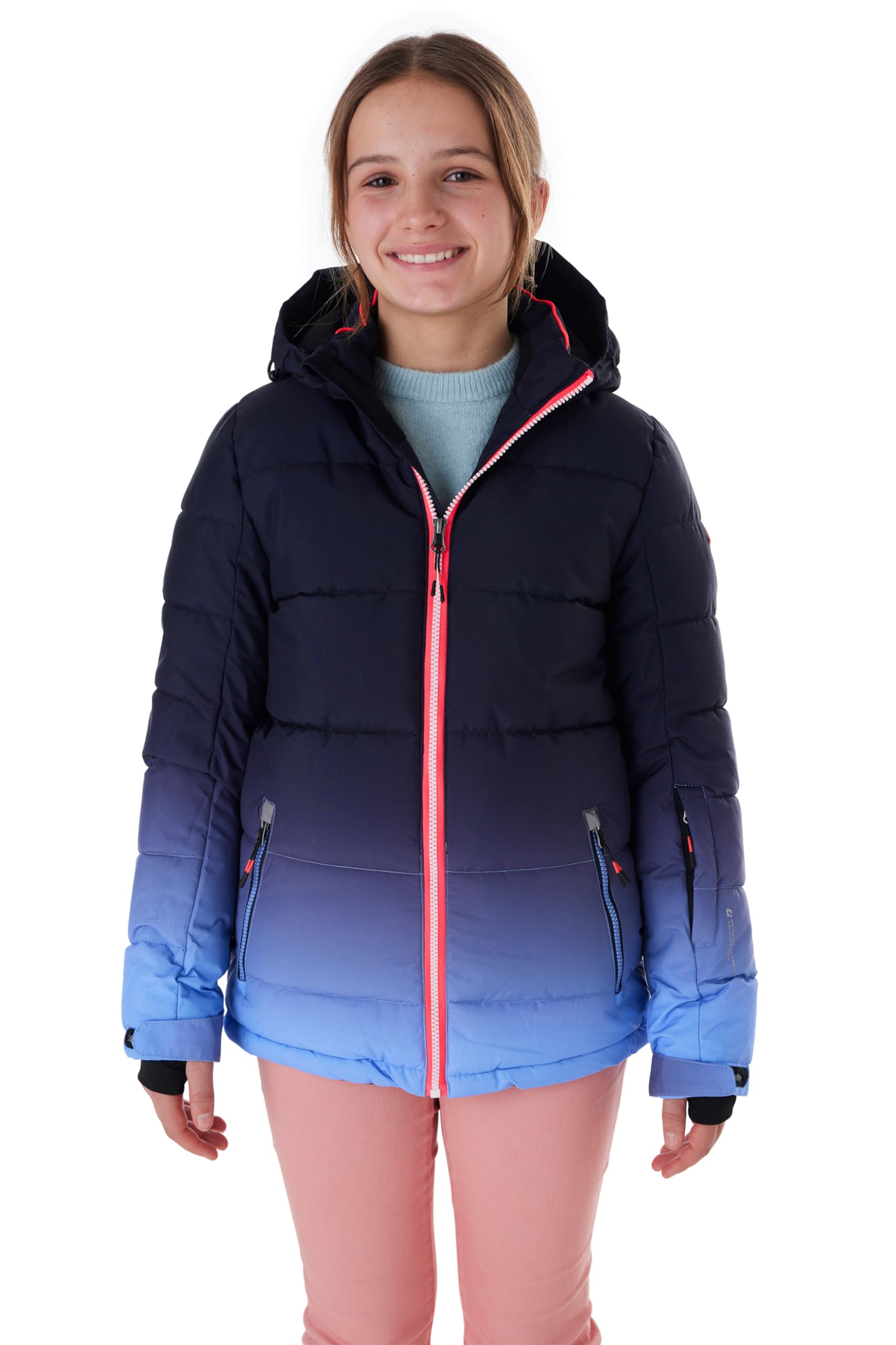 Killtec Mädchen Ksw 330 Grls Ski Qltd Jckt Skijacke/Ski-Steppjacke mit Kapuze und Schneefang