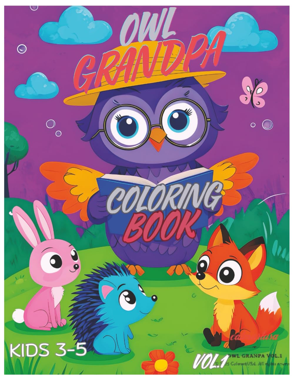 OWL GRANDPA COLORING BOOK: COLORING BOOK FOR KIDS 3-5