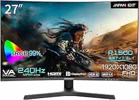ディスプレイ・モニター本体 JAPANNEXT 27 240Hz JN-27VCG240FHDR 71AoYHtQ4AL._AC_SY200_QL15_.jpg