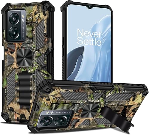 jackpot wireless Funda compatible con OnePlus Nord N300 5G con protector de pantalla de vidrio templado, protección de cuerpo completo grado