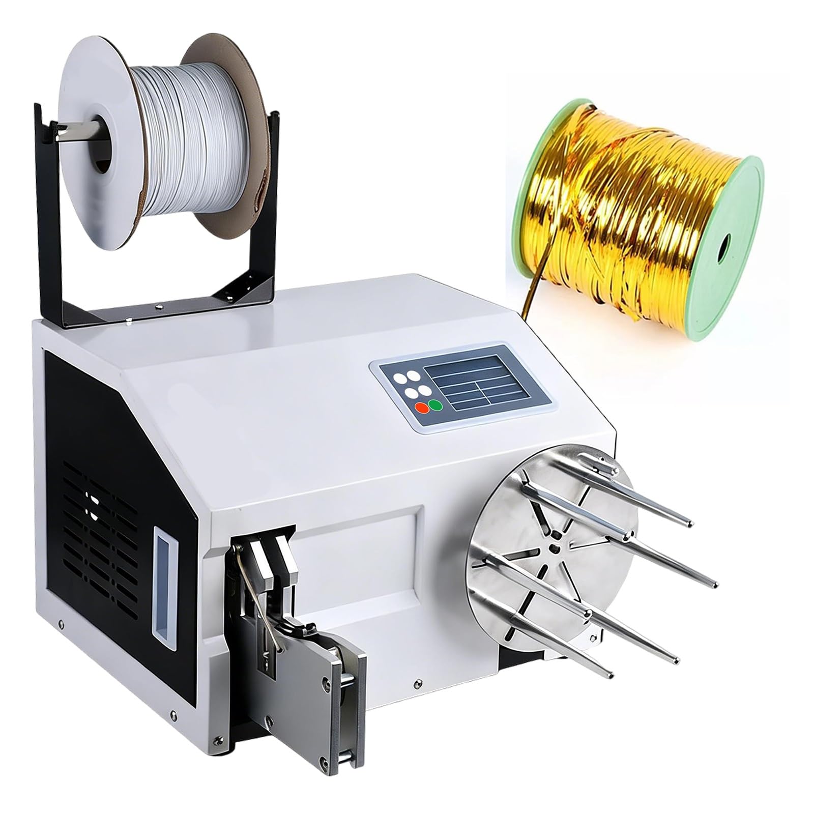 ASerZenith Automatic Twist Tie Machine, Semi-Automatic Bag Sealer With 300M Wire, 5-30Mm Tying Range For Bread, Candy, Gift Bag Bundling,Bind+Wind