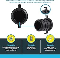 Vista 3 de SharkBite Enchufe de crimpado de polietileno de 3/4 pulgadas, paquete de 25, tubo PEX, PE-RT, UP518