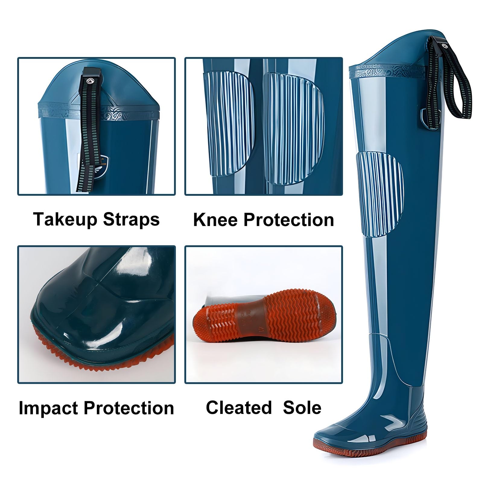 Waders hip Stivali da Pesca In PVC, Stivali Flessibili Sui Fianchi Non Facilmente Deformabili, Per La Caccia E La Pesca Nelle Paludi
