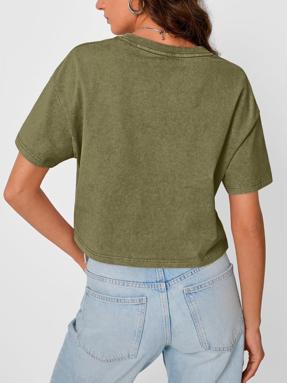 Trendy Queen Women's Short Sleeve Crop T-Shirt - Image 4