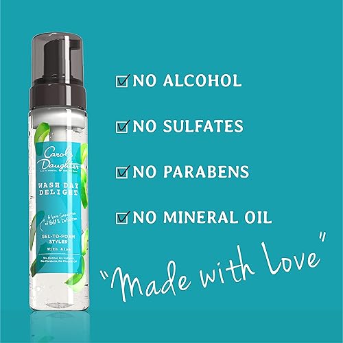 Miniatura 7 de Carols Daughter Wash Day Delight Hair Gel to Foam Mousse Styler y desenredante para cabello rizado con aloe agarre de aspecto natural 85 onzas