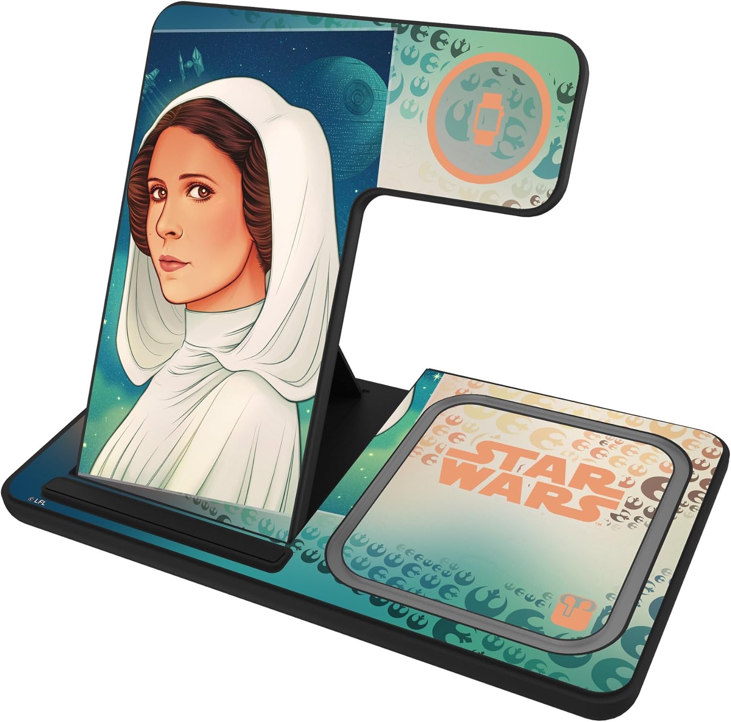 Star Wars Princess Leia Organa Portrait 15-Watt 3 in 1 Charging Station