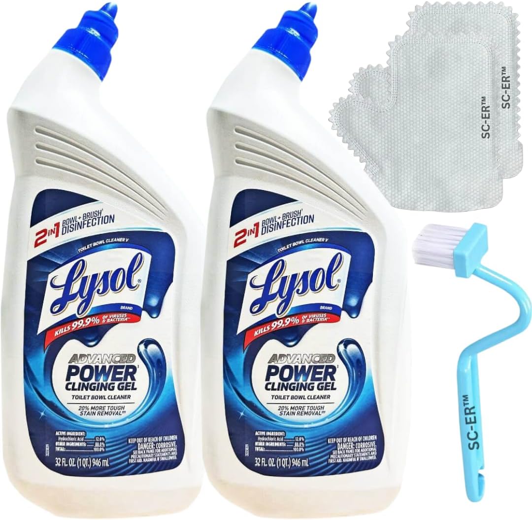 2PK BIG SIZE Lysol®' Advanced Power Clinging Gel Toilet Bowl Cleaner 32FL Oz EACH
