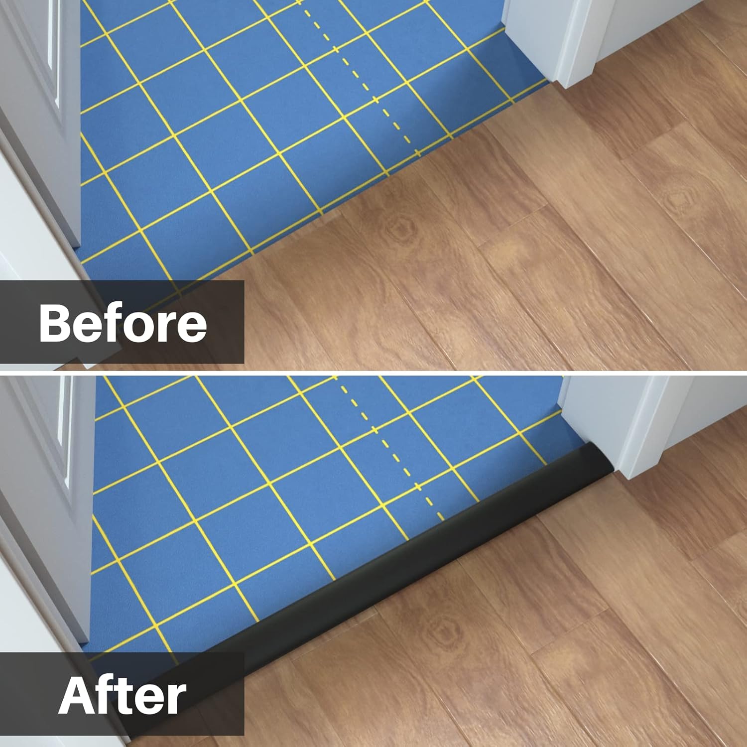 Buy COUKIU Flexible PVC Floor Transition Strip, 9.84 FT Peel and Stick