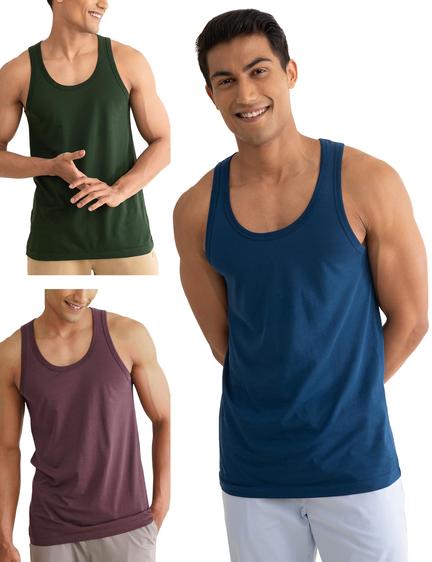Neo-Cotton, Anti-Bacterial, Round Neck, Shape Retaining Vest, 100% Cotton Banyan for Men, Buttery Soft Inner Baniyan-image-10