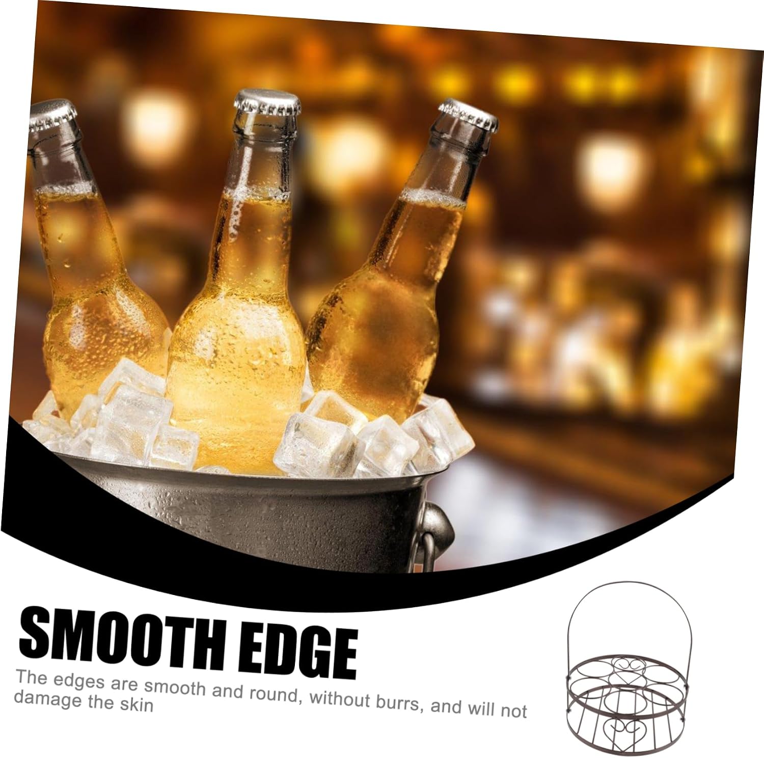 Metal Beer Holder Multi-Function Bottle Organizer Portable Travel Bottle Rack
