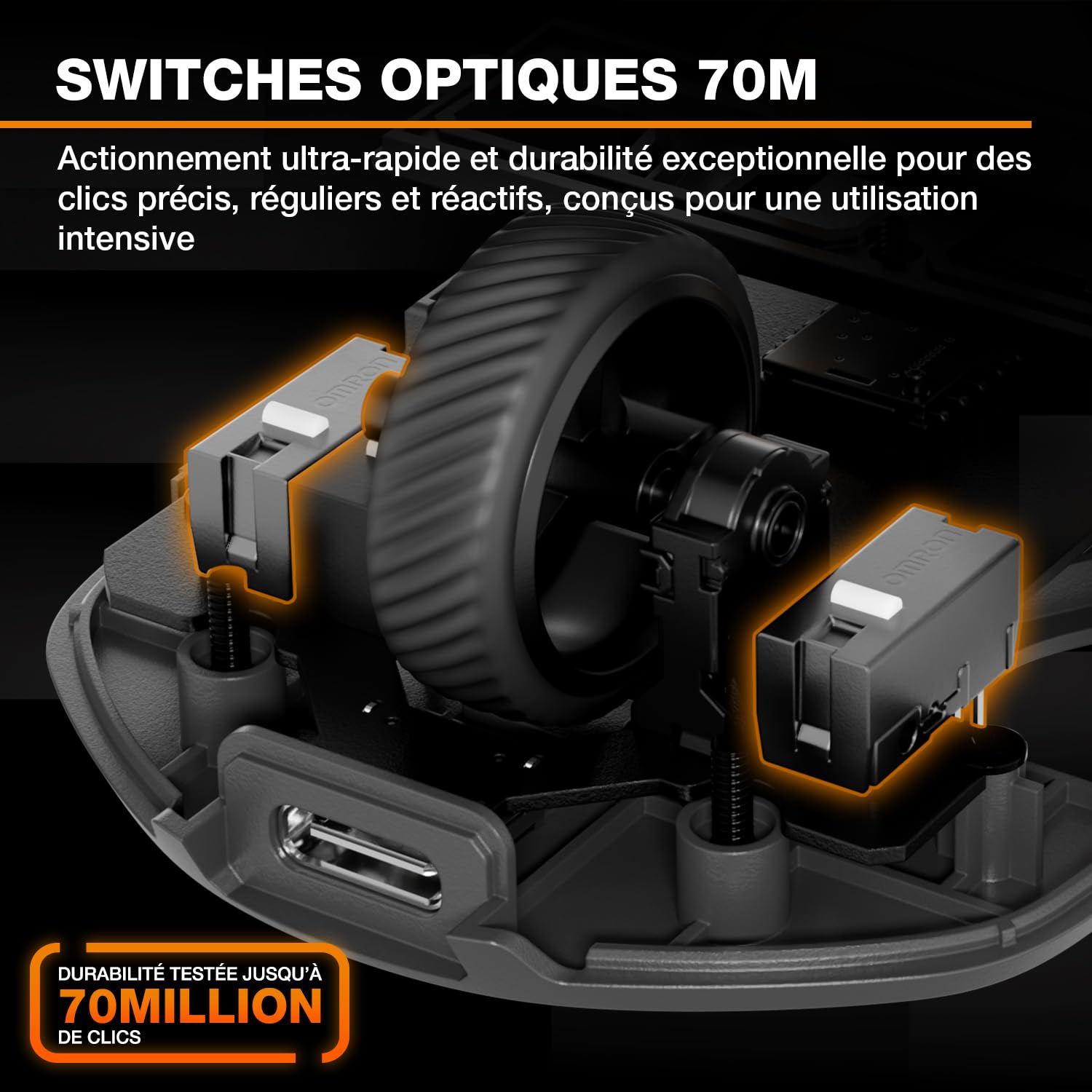 be quiet! Dark Perk Sym Souris PC, Poids Plume de 55 g, autonomie sans Fil Ultra-Longue, taux de rafraîchissement de 8 000 Hz, capteur PixArt PAW3950, 32 000 DPI, commutateurs optiques 70m