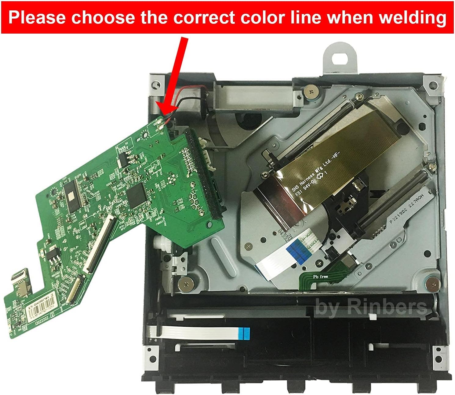for Lite-on DG-6M5S DG-6M5S-01B Blu-ray Disc DVD Drive Replacement for Microsoft Xbox One S Slim Console with T8 T10 Opening Tool