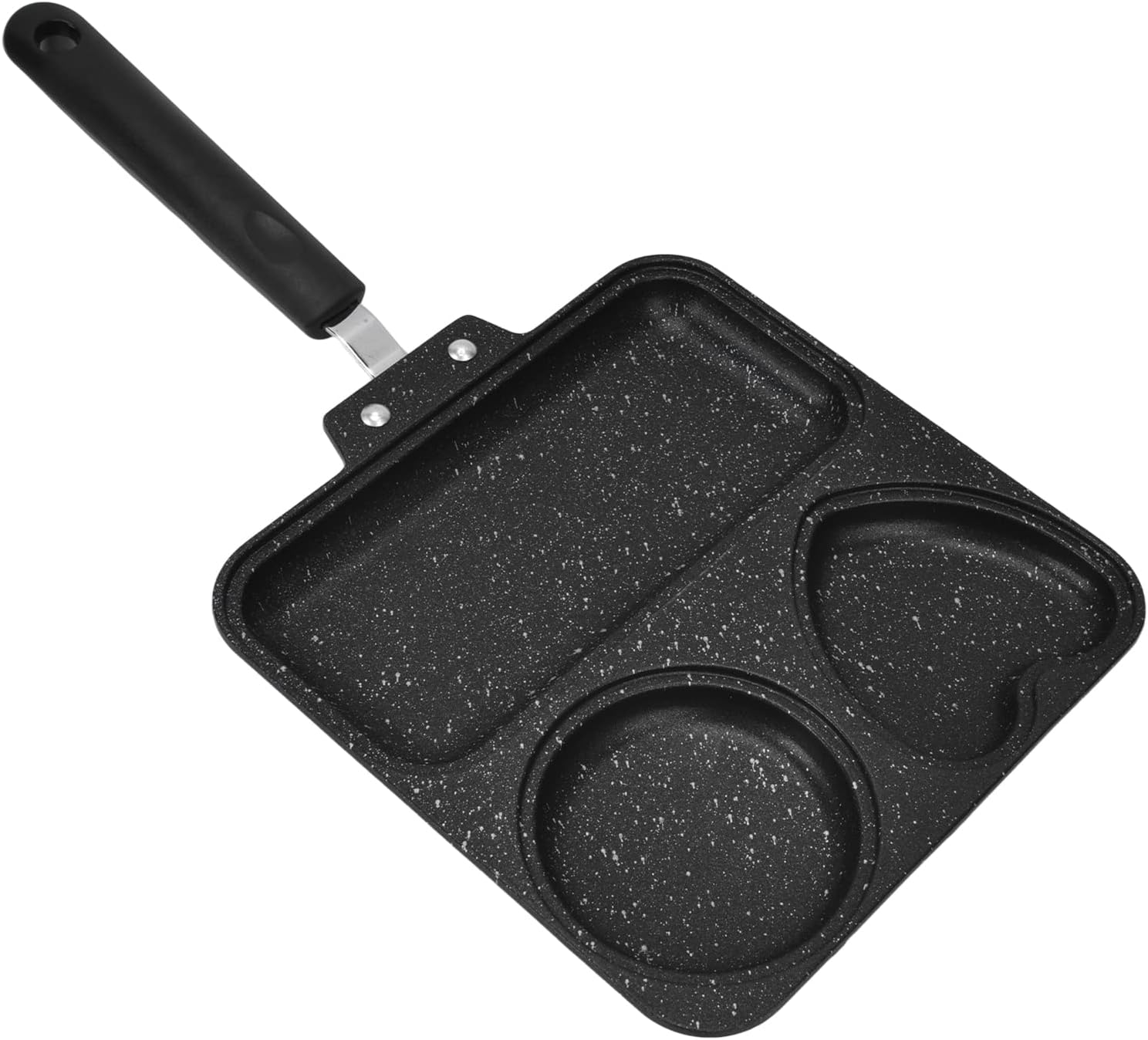 Wobythan Egg Frying Pan 3 in 1 Non Stick Grill Pan Divided