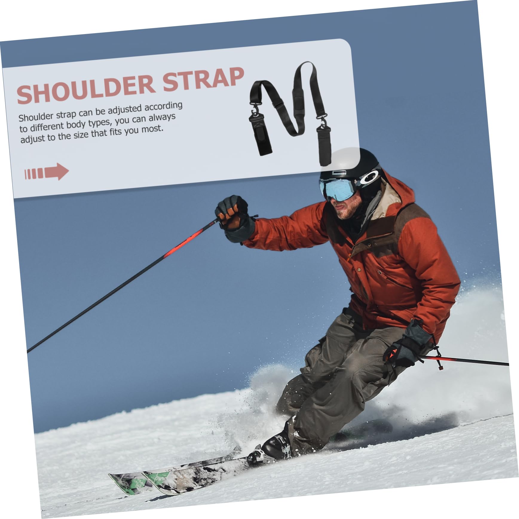 Supvox 2st Snowboard-Schultergurt Rollband Trageriemen Für Skistöcke Tragegurte Für Ski Snowboardstiefel Schlittschuhe Stangengurte Traktion Eiswalze Grey Mischung Aus Nylon Und Polyester