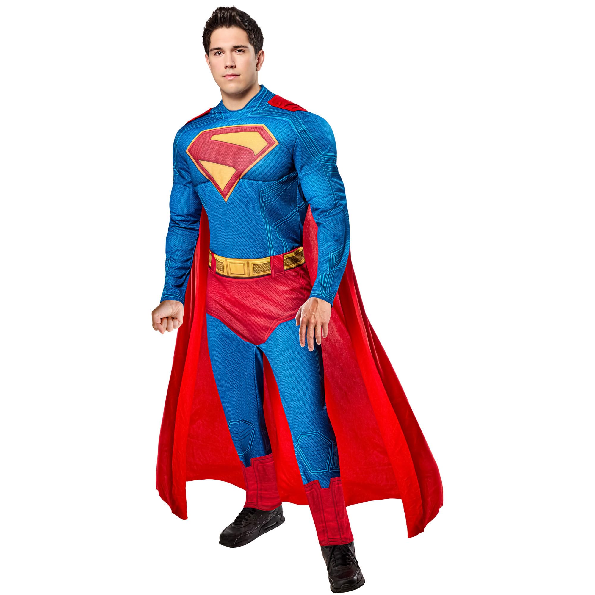 Rubies Official DC Deluxe Superman Costume, Adult Superhero Fancy Dress, Size S Halloween