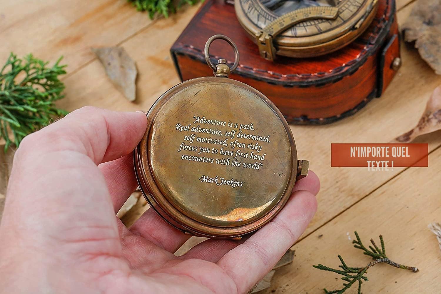Boussole, cadeau pour mari, fils, à mon homme, à mon fiancé, à papa, petit ami, pour une boussole personnalisée