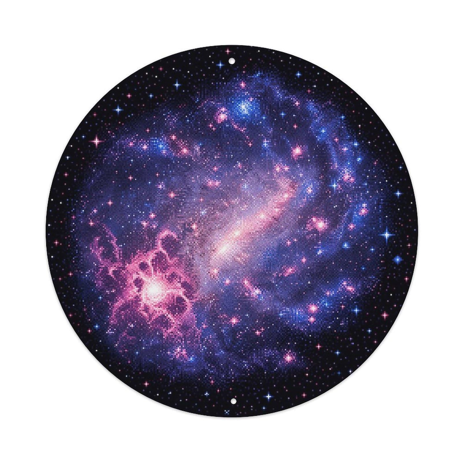 Okngb Style Stellar Large Magellanic Cloud Cosmic Night Sky Orbit Metal Tin Sign Plaque Wall Decor For Cafe, Man Cave, Club Bar, Office, Home Garden Round Metal Poster 8X8inch