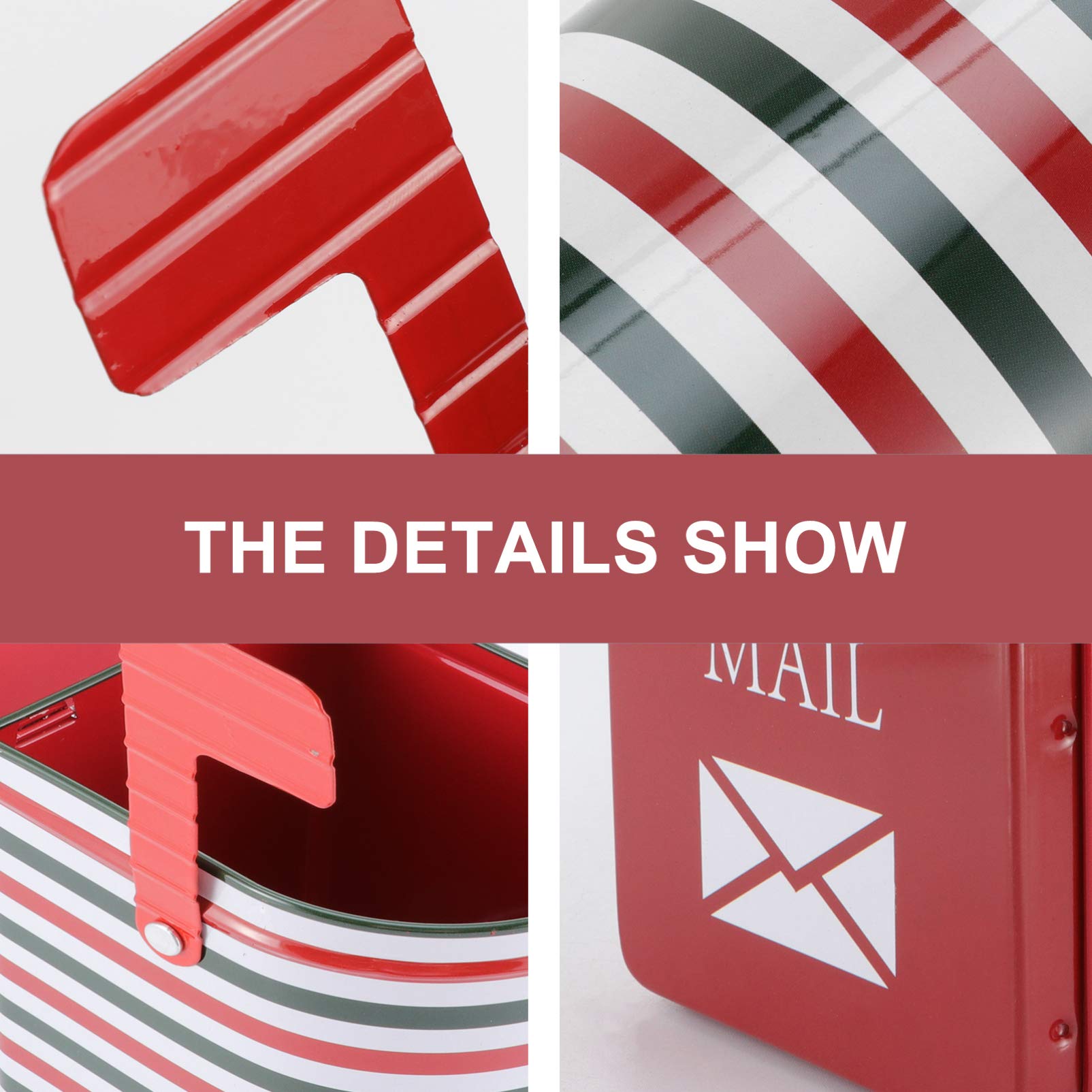 DOITOOL Cassetta Lettere Babbo Natale ： Cassetta Postale Natalizia Mailbox Scatola Regalo in Bianca 6 14x4 4x3 7 Pollici Contenitore Multiuso per Casa Ufficio Decorazione E Conservazione