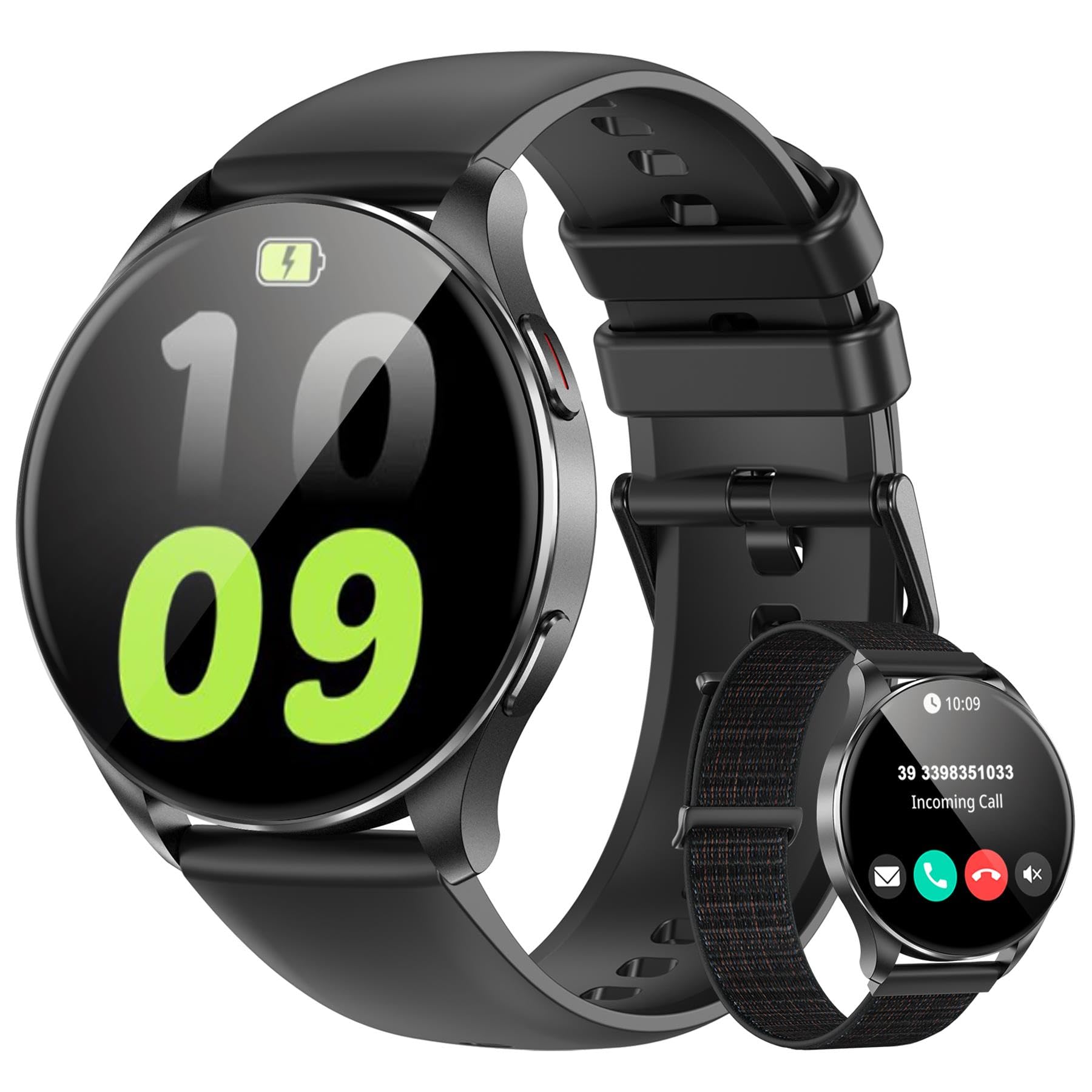 Baolubao Orologio smartwatch Uomo Donna (Rispondere/Fare Chiamate) ，1.43” Schermo HD AMOLED, 24H Sonno Cardiofrequenzimetro, IP68 Impermeabilecon 130+ Modalità Sportive smart watch per Android IOS