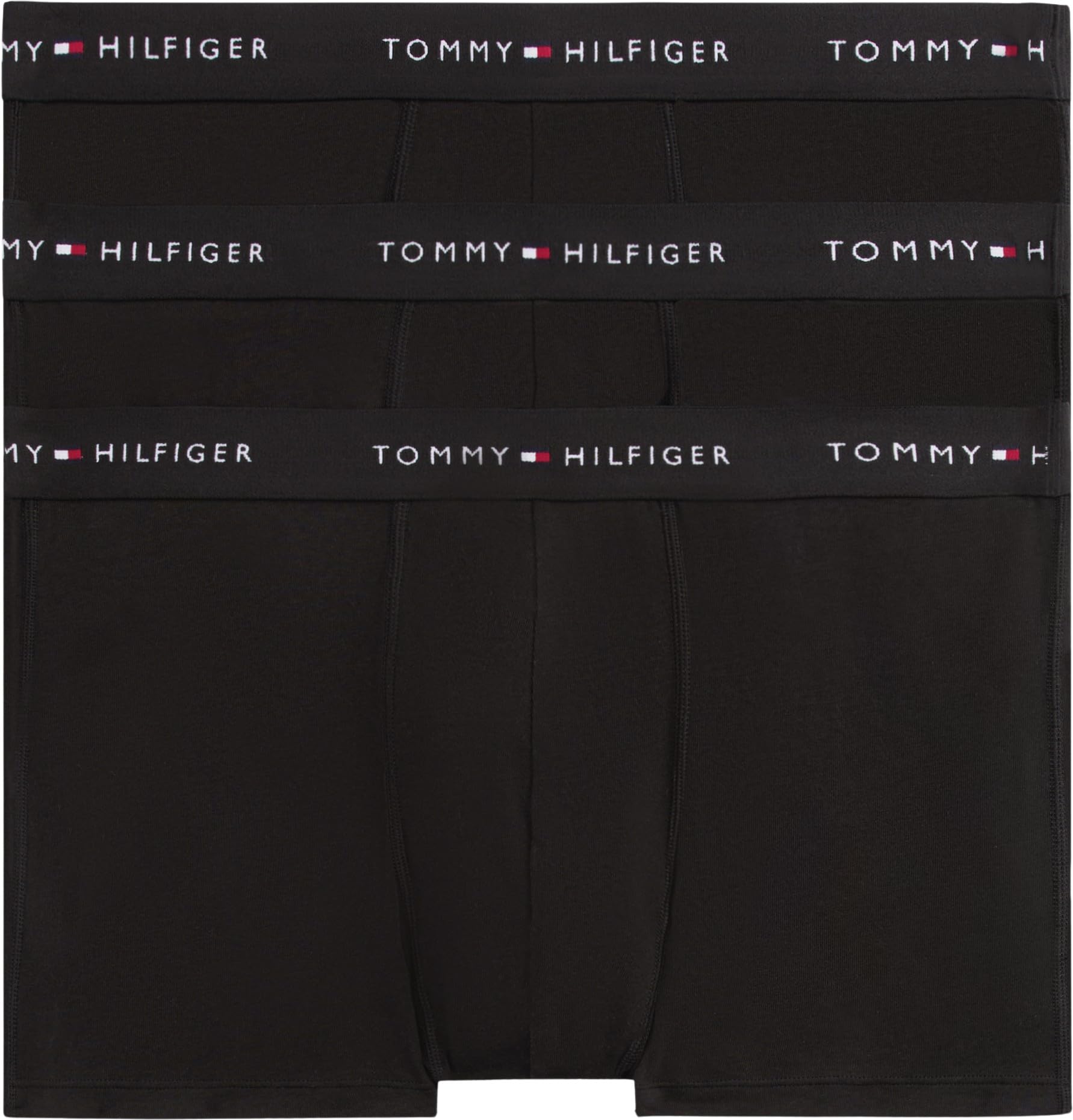 Men’s 3 Pack Trunks with Logo Waistband