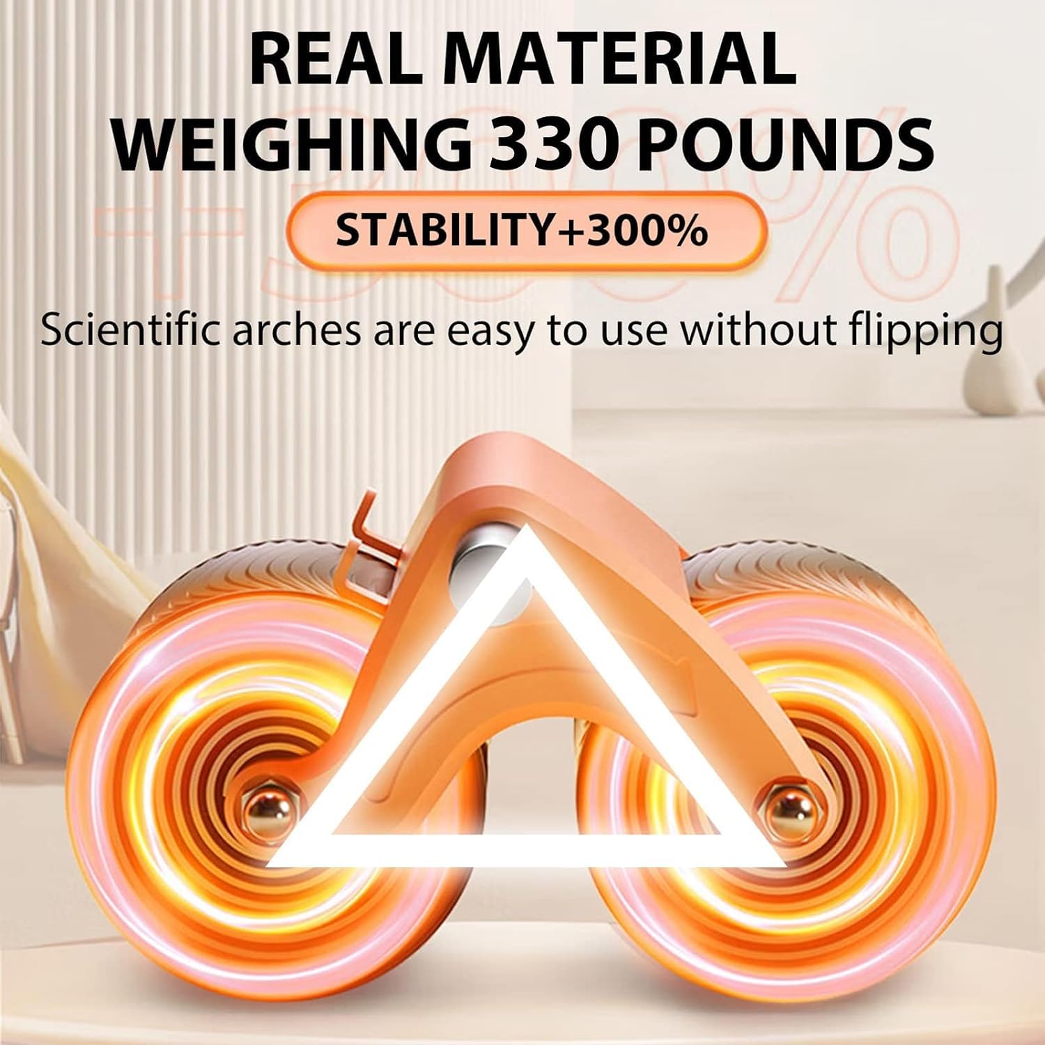 BROCCOLIN Ab Roller Wheel, Automatic Rebound Abdominal Wheel for Difficult Abdominal & Core Strength Training, Abs Roller Elbow Support Rebound Abdominal Wheel for Men Women 1