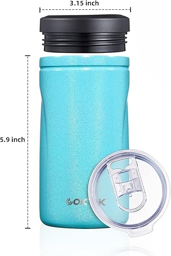 Miniatura 2 de COKTIK Doublae - Enfriador de latas aislado 5 en 1, enfriador de latas delgado de pared para latas regulares o delgadas de 12 onzas y botellas de