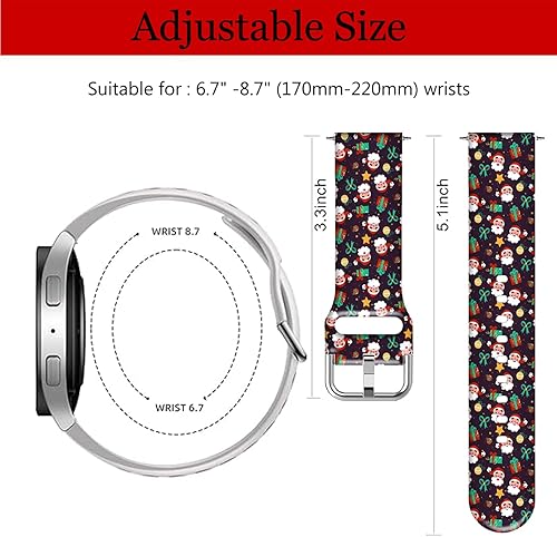 Miniatura 2 de OOCASE Correas de gnomo de Navidad de 0.787 pulgadas compatibles con Samsung Galaxy Watch 654 BandActive2 de 1.575 pulgadas, 1.732 pulgadas, Galaxy
