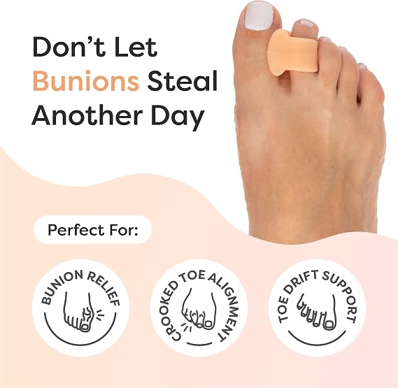ZenToes Gel Toe Spacers for Bunions & Overlapping Toes, 4 Count