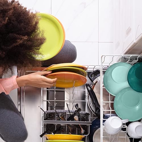 Miniatura 5 de edge Juego de 12 cuencos de plástico para mezclar, 6 cuencos de preparación y 6 tapas, para hornear, cocinar y almacenar, carbón tonal