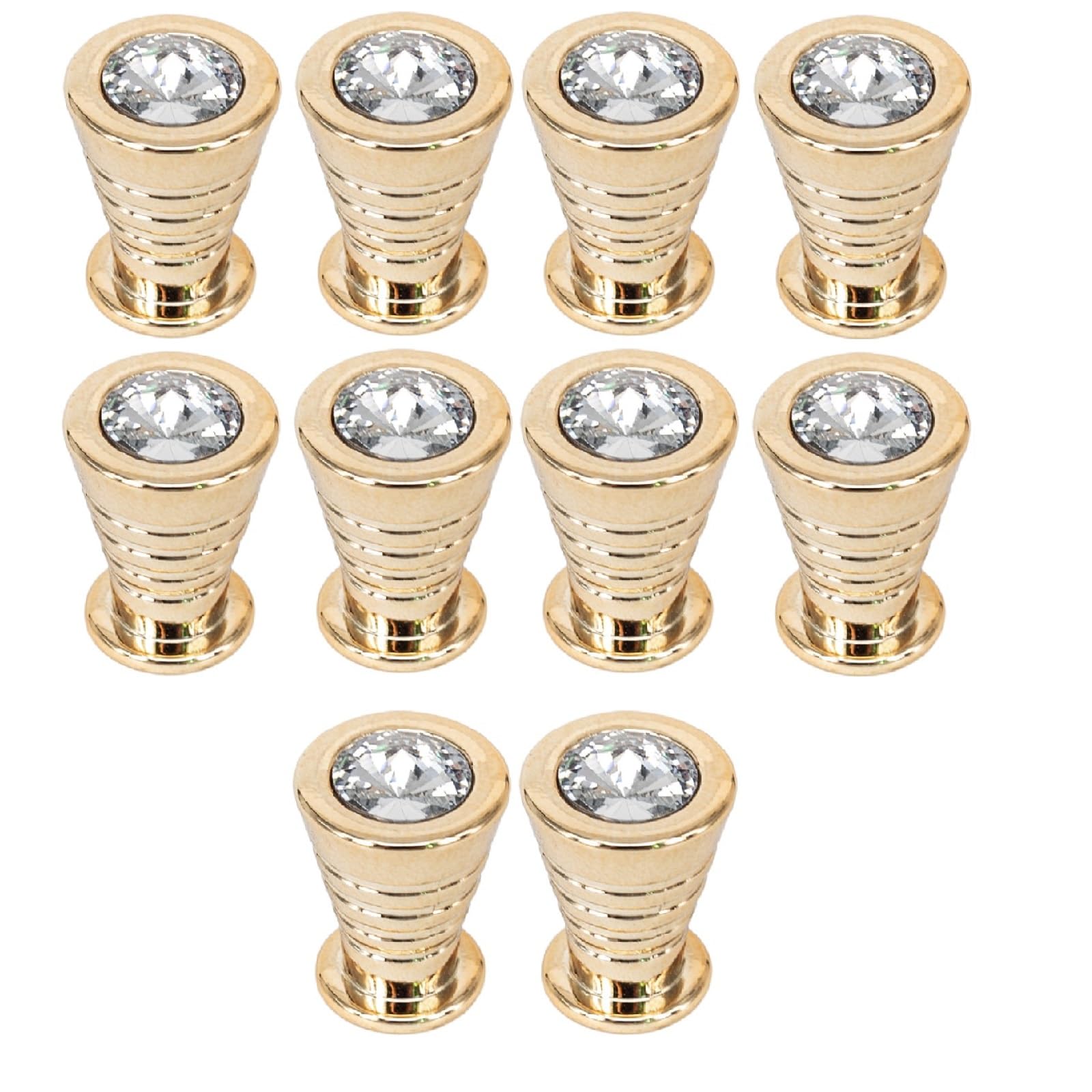 Kfgisd 8072 Gold+Crystal Cupboard Handles 1Pc Knobs For Chest Of Drawers Single Hole Coffee Table Bedside Table Drawer Handle,Crystal Handles(8072 Gold+Crystal)
