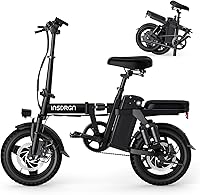 Vista 10 de Electric Bike for Adults and Teens, 14" Folding E Bikes, 650W Peak Motor, 48V 499Wh/768Wh Removable Battery, 28-50 Miles PAS Range, 20MPH Electric
