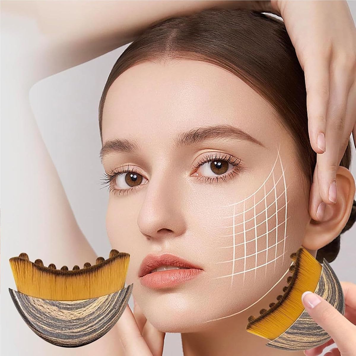 Lymphatic Drainage Facial Massage Brush for Jawline Sculpting, Double Chin Reduction & Face Slimming | Contour Face Massager for Skin Tightening, Puffiness Removal & Blood Circulation Improvement-picture-25